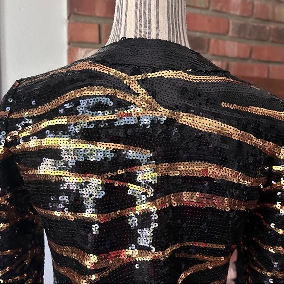 Lover + Friends Excusez Moi Sequin Jacket in Wildcat Sz XS - Picture 10 of 12